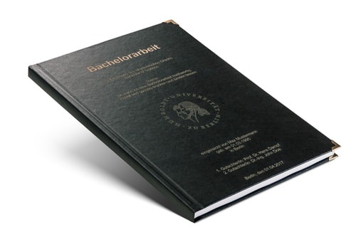 Hardcover Bindung  Hardcover schwarz mit Lasergravur